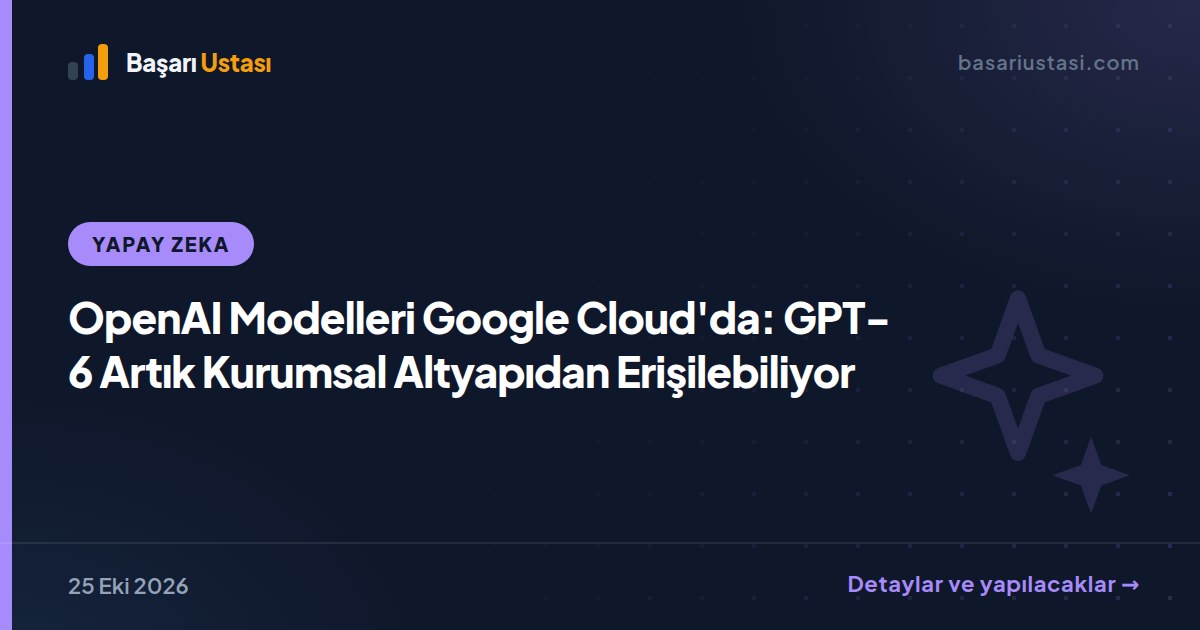 OpenAI Modelleri Google Cloud'da: GPT-6 Artık Kurumsal Altyapıdan Erişilebiliyor