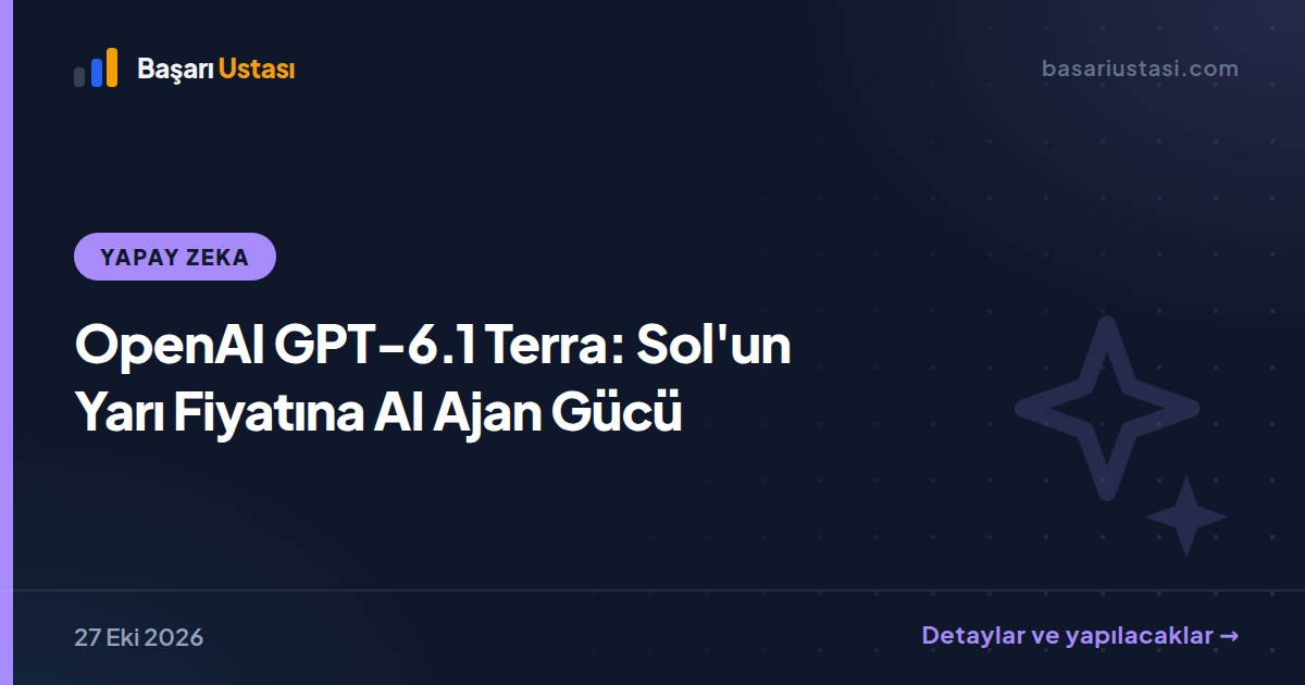 OpenAI GPT-6.1 Terra: Sol'un Yarı Fiyatına AI Ajan Gücü